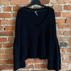 Free people bell sleeves sweater